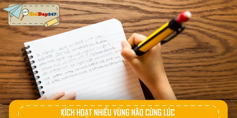 Não tiếp thu tốt hơn khi viết tay bởi nó kích hoạt nhiều bộ phận hoạt động