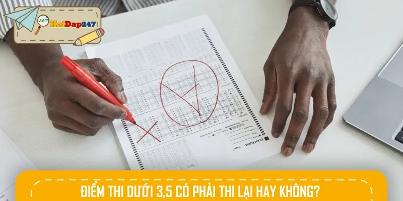 Giải đáp câu hỏi điểm thi dưới 3,5 có thi lại hay không