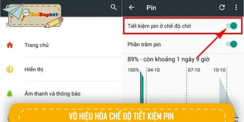 Tắt chế độ tiết kiệm pin là cách tốt nhất để bạn khắc phục sự cố