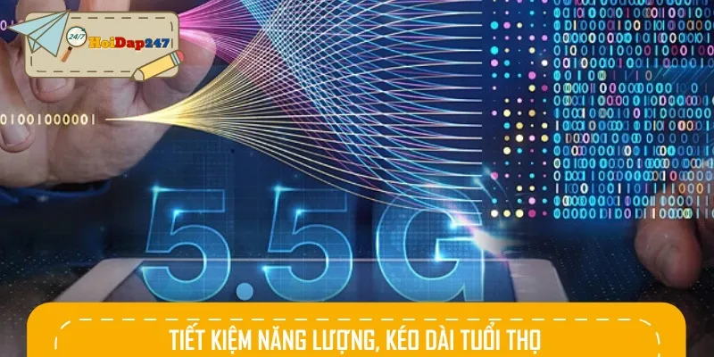 Công nghệ 5.5G giúp thiết bị tiết kiệm pin hiệu quả hơn
