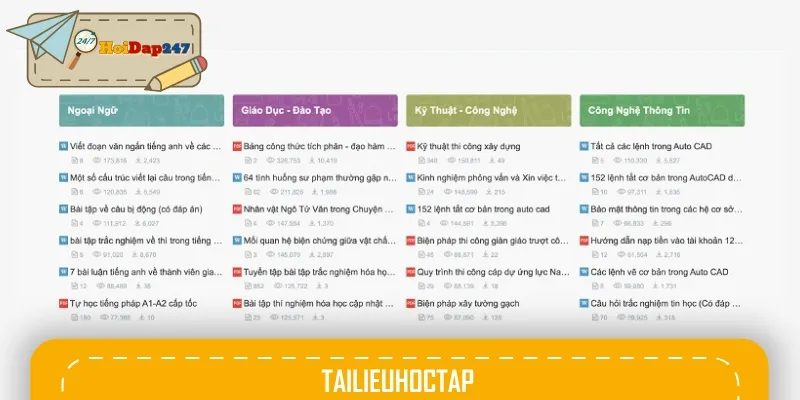 Tailieuhoctap là địa chỉ tìm tài liệu tiện lợi mà học sinh không nên bỏ qua