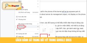 Cách Đánh Số Trang Bất Kỳ Trong Google Docs Chi Tiết
