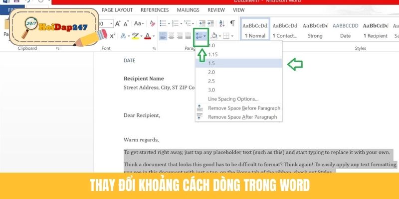 Thay Đổi Khoảng Cách Dòng Trong Word Nhanh Và Dễ Nhất