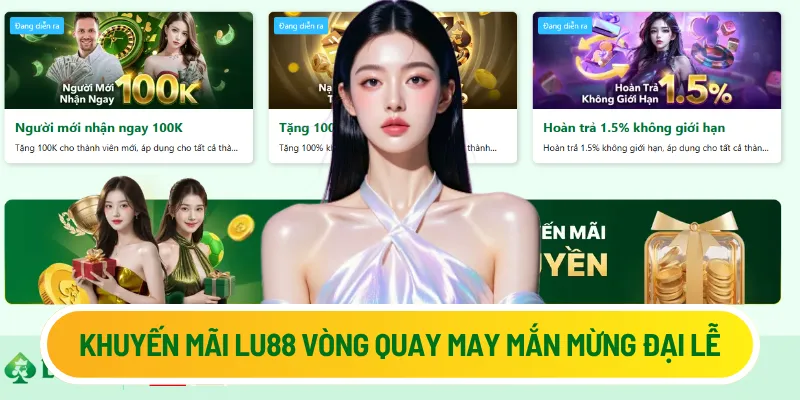 Khuyến mãi Lu88 Vòng Quay May Mắn mừng Đại Lễ